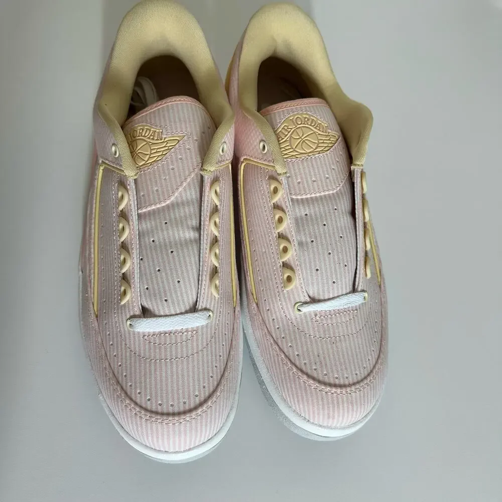 Nike Air Jordan 2 Retro Low Craft Pink Seersucker‎ Atmosphere Sneakers Size 8.5